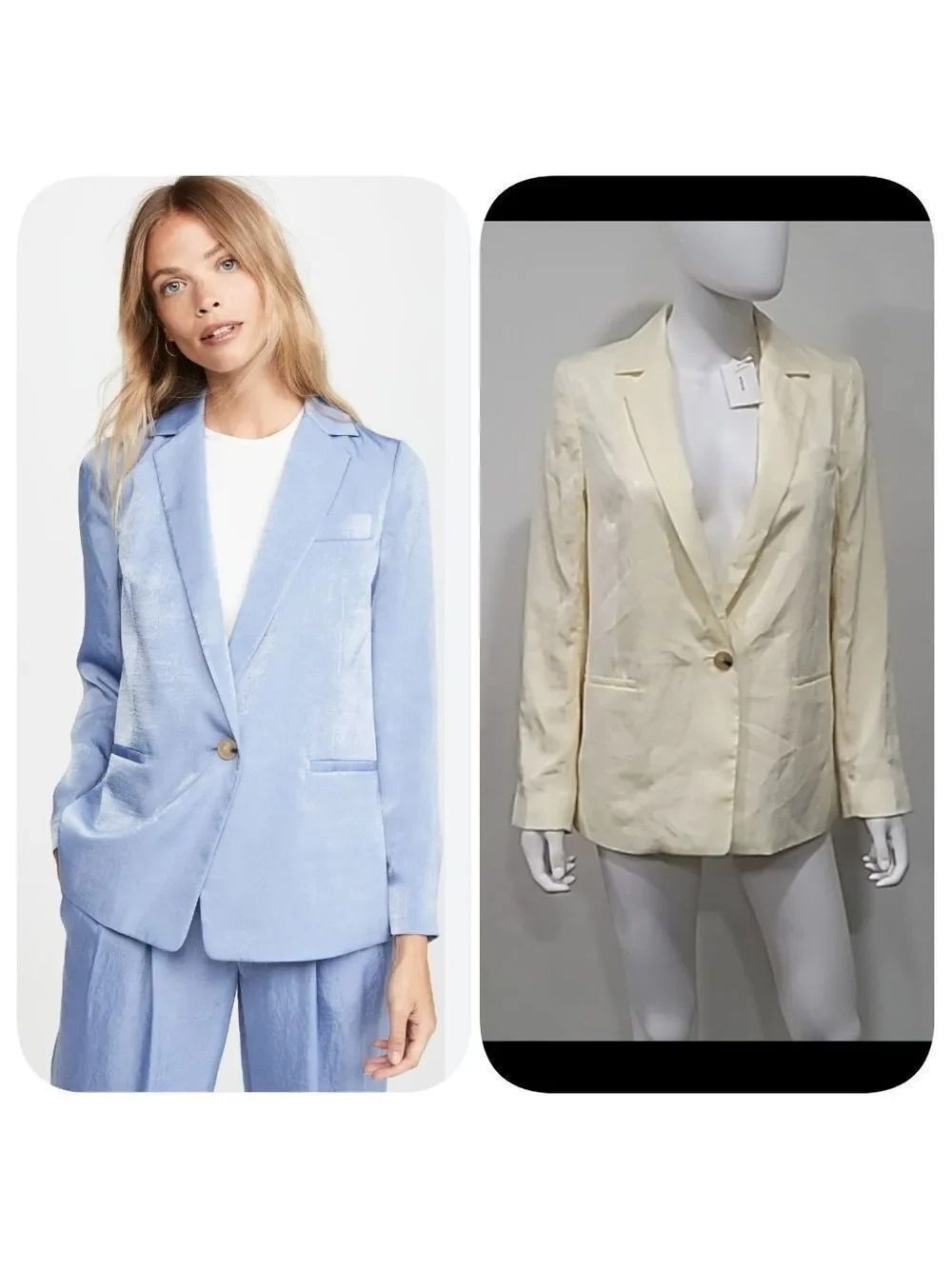 Vince Drapey Boyfriend Satin Blazer